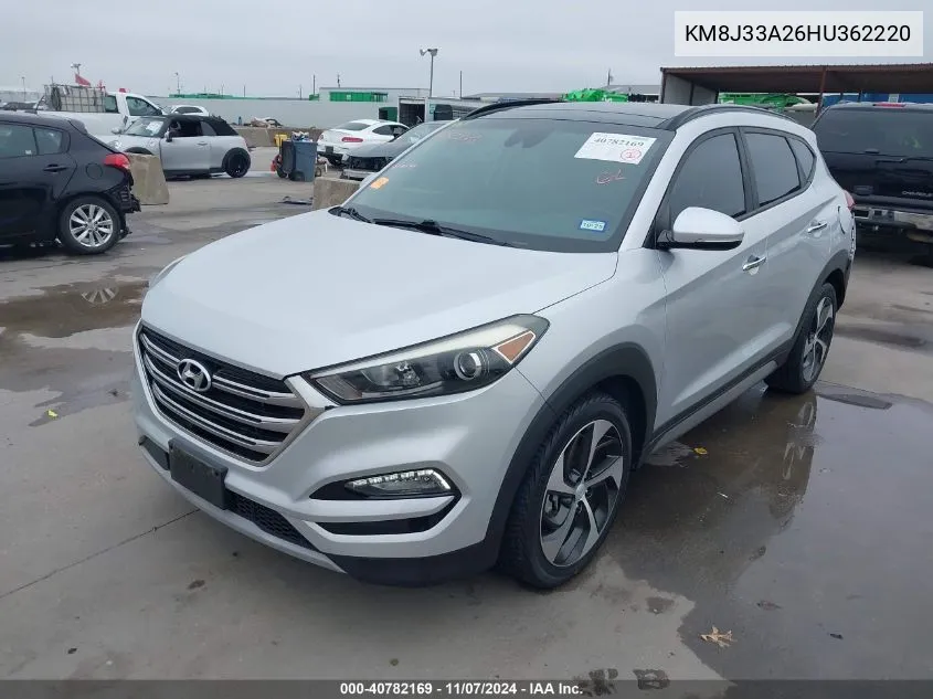 2017 Hyundai Tucson Limited VIN: KM8J33A26HU362220 Lot: 40782169