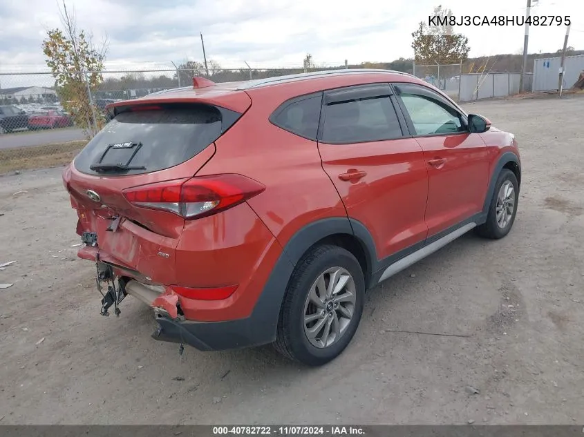 2017 Hyundai Tucson Se Plus VIN: KM8J3CA48HU482795 Lot: 40782722