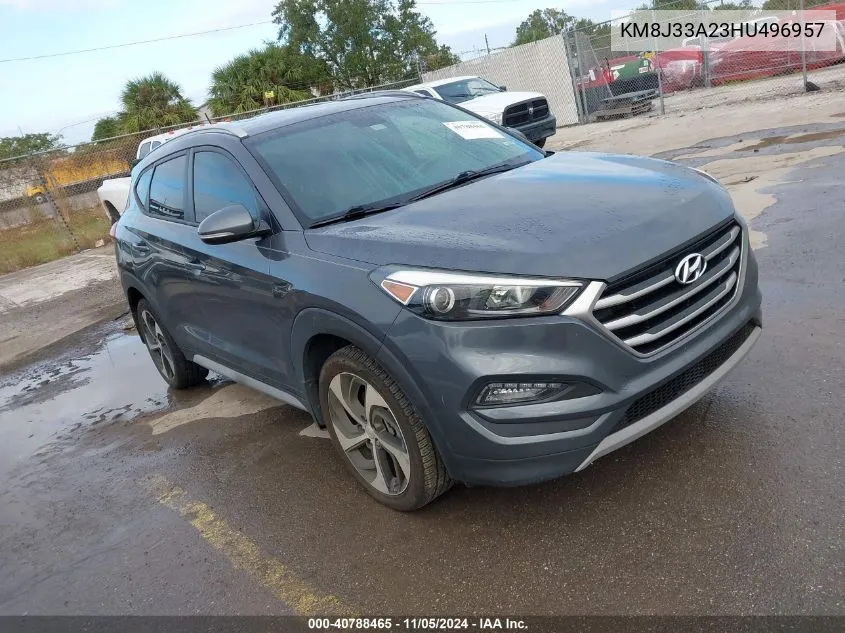 2017 Hyundai Tucson Sport VIN: KM8J33A23HU496957 Lot: 40788465