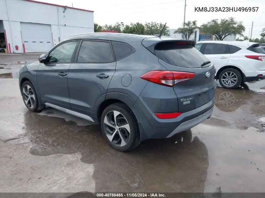 2017 Hyundai Tucson Sport VIN: KM8J33A23HU496957 Lot: 40788465