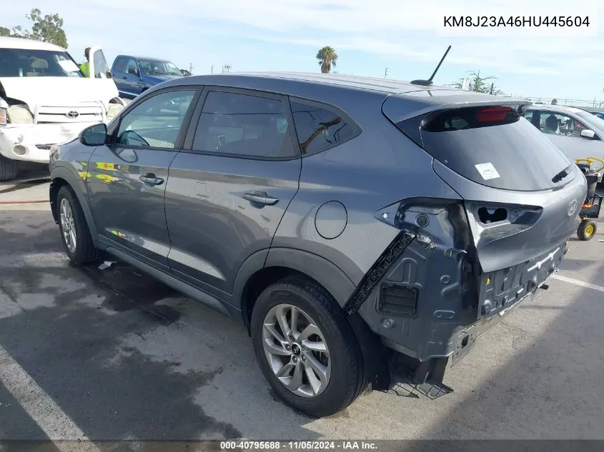 2017 Hyundai Tucson Se VIN: KM8J23A46HU445604 Lot: 40795688