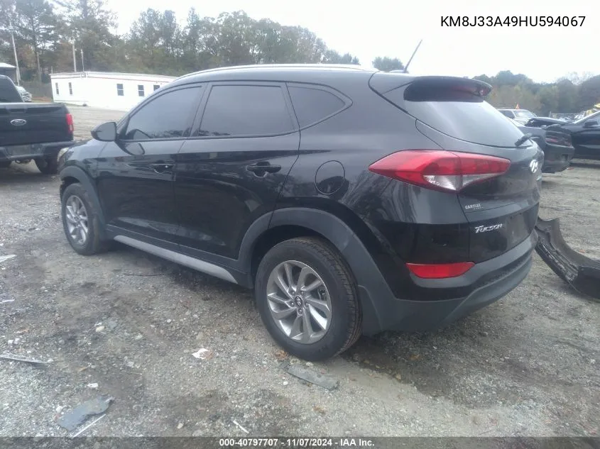 2017 Hyundai Tucson Se VIN: KM8J33A49HU594067 Lot: 40797707