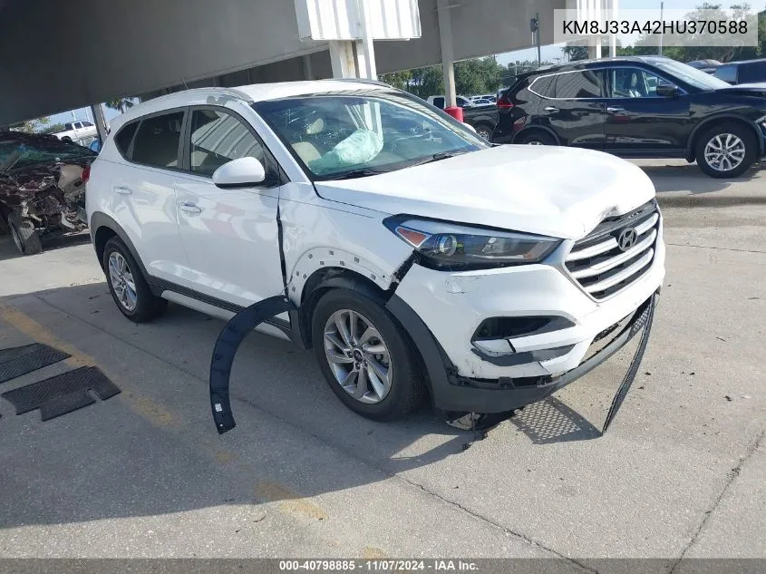 2017 Hyundai Tucson Se VIN: KM8J33A42HU370588 Lot: 40798885