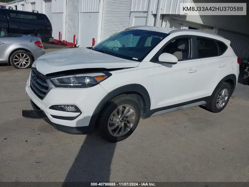 2017 Hyundai Tucson Se VIN: KM8J33A42HU370588 Lot: 40798885