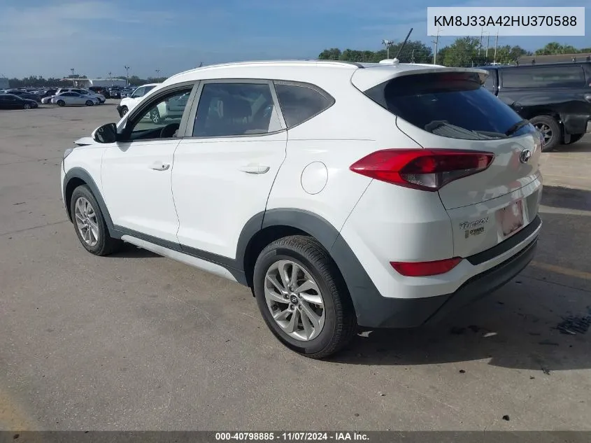 2017 Hyundai Tucson Se VIN: KM8J33A42HU370588 Lot: 40798885