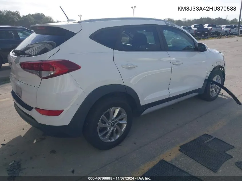 2017 Hyundai Tucson Se VIN: KM8J33A42HU370588 Lot: 40798885