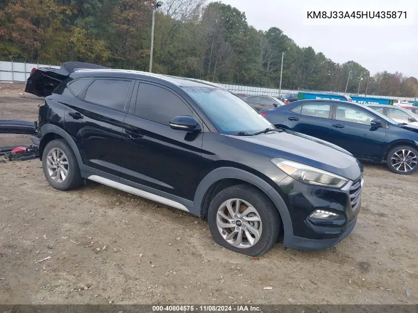 2017 Hyundai Tucson Se Plus VIN: KM8J33A45HU435871 Lot: 40804575