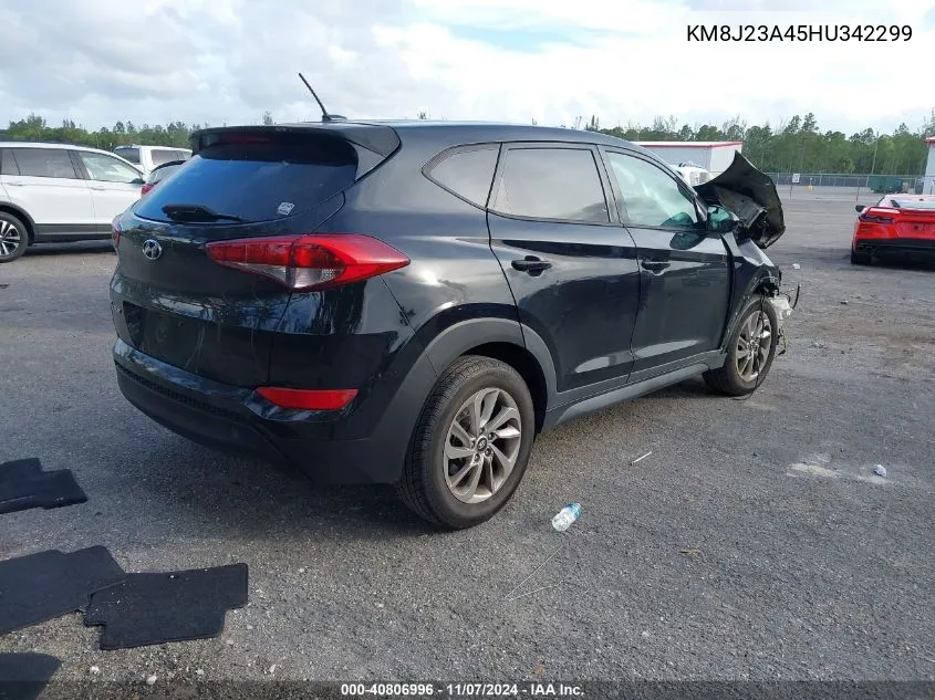 2017 Hyundai Tucson Se VIN: KM8J23A45HU342299 Lot: 40806996