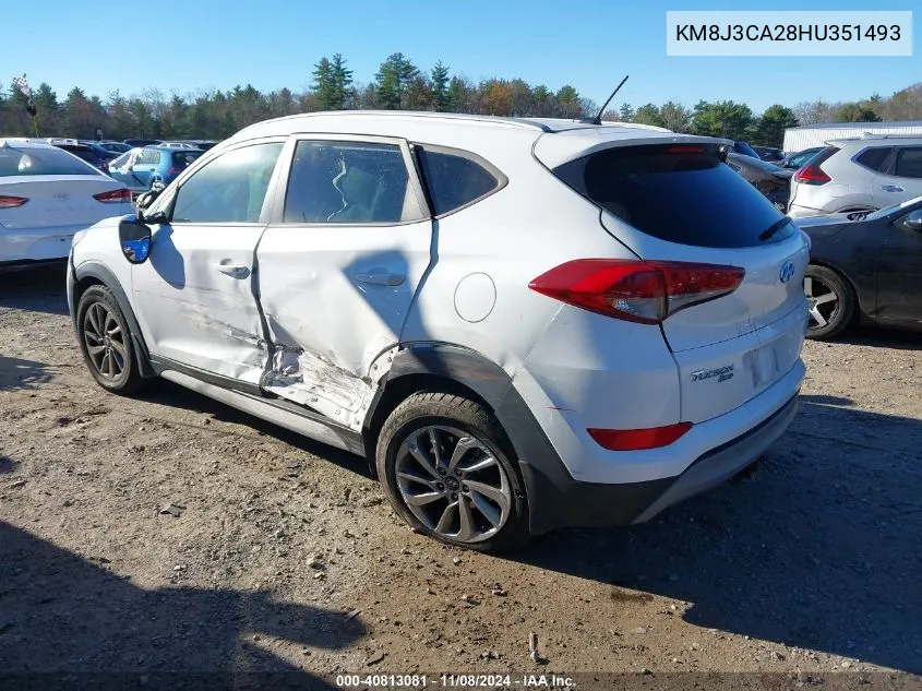 2017 Hyundai Tucson Eco VIN: KM8J3CA28HU351493 Lot: 40813081