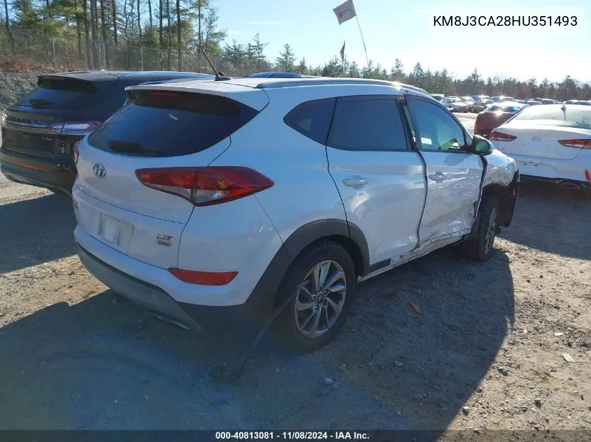 2017 Hyundai Tucson Eco VIN: KM8J3CA28HU351493 Lot: 40813081