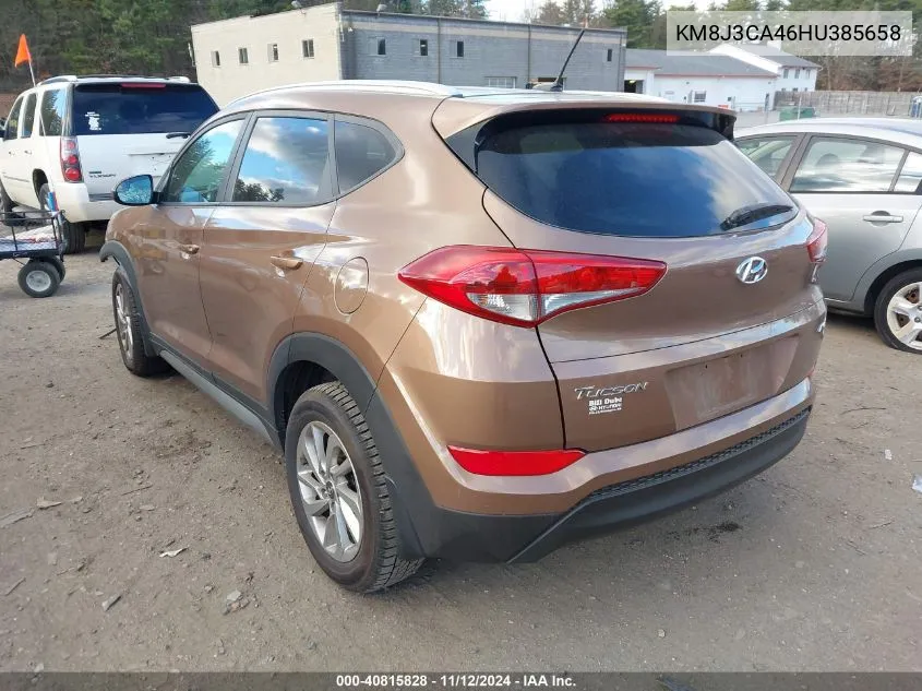 2017 Hyundai Tucson Se VIN: KM8J3CA46HU385658 Lot: 40815828