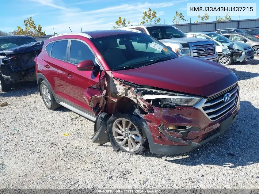 KM8J33A43HU437215 2017 Hyundai Tucson Se