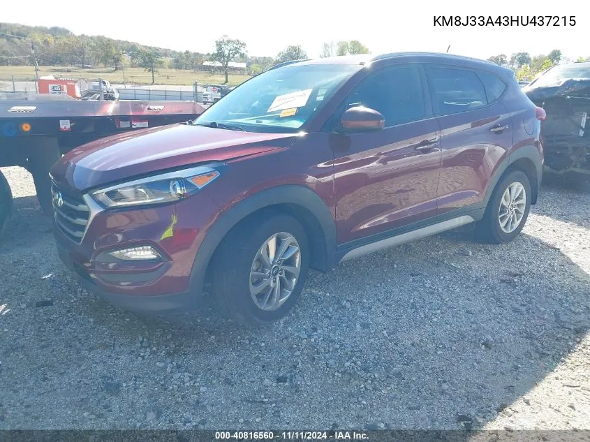 KM8J33A43HU437215 2017 Hyundai Tucson Se