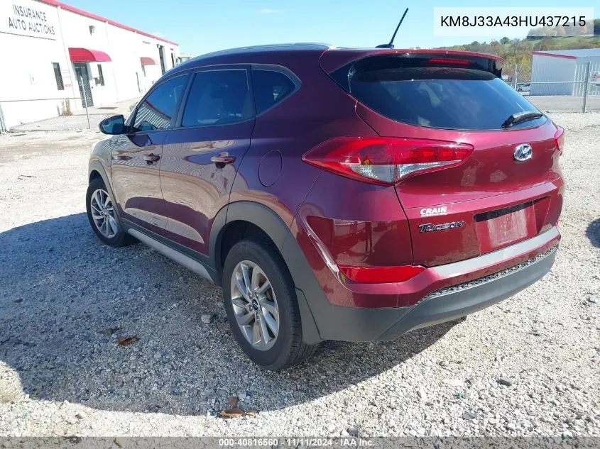 KM8J33A43HU437215 2017 Hyundai Tucson Se