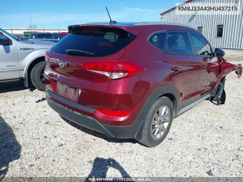 KM8J33A43HU437215 2017 Hyundai Tucson Se