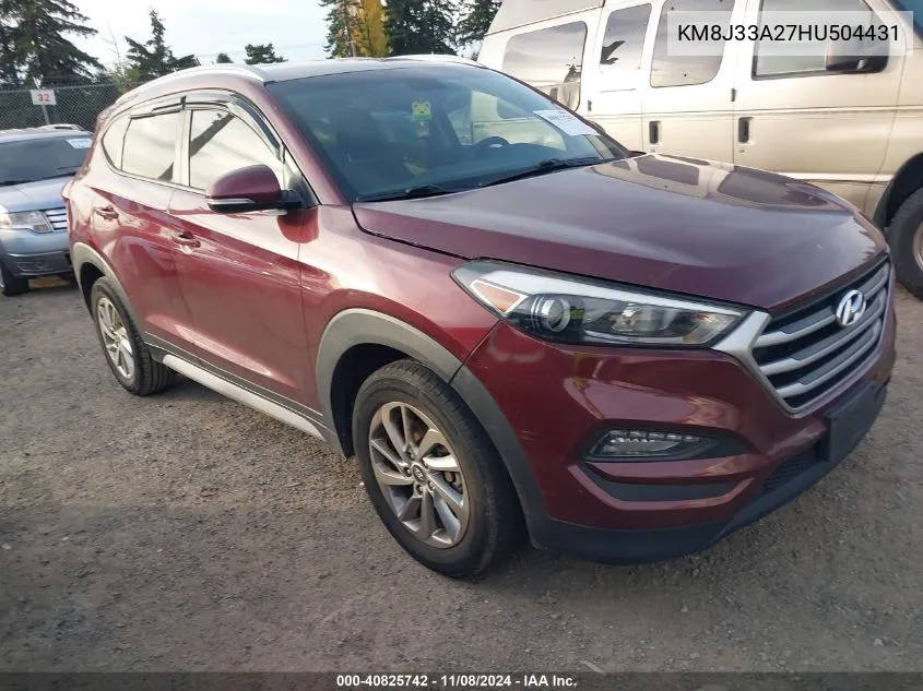 2017 Hyundai Tucson Eco VIN: KM8J33A27HU504431 Lot: 40825742