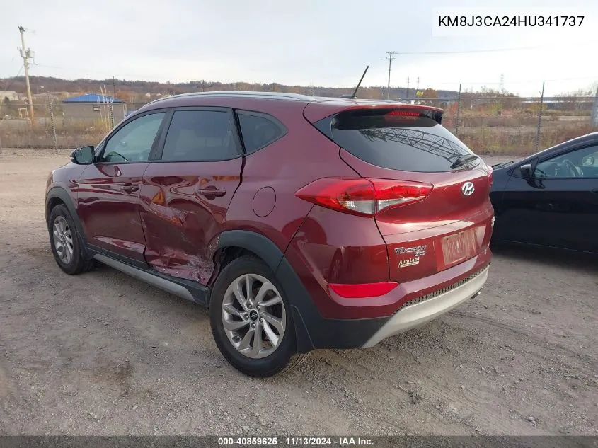 2017 Hyundai Tucson Eco VIN: KM8J3CA24HU341737 Lot: 40859625