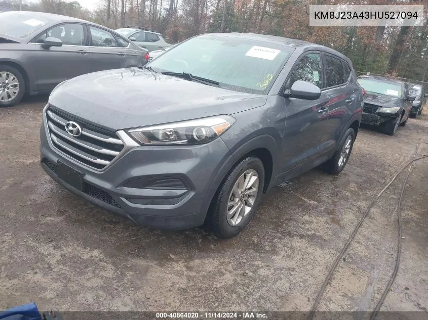 2017 Hyundai Tucson Se VIN: KM8J23A43HU527094 Lot: 40864020