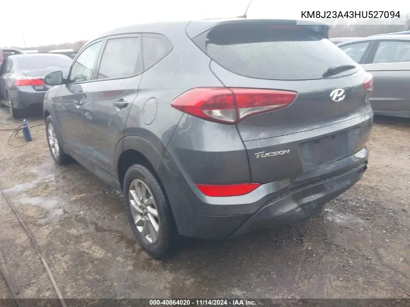 2017 Hyundai Tucson Se VIN: KM8J23A43HU527094 Lot: 40864020