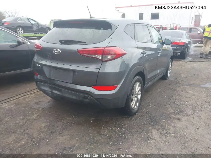 2017 Hyundai Tucson Se VIN: KM8J23A43HU527094 Lot: 40864020