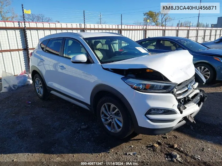 2017 Hyundai Tucson Se Plus VIN: KM8J3CA40HU456871 Lot: 40871347