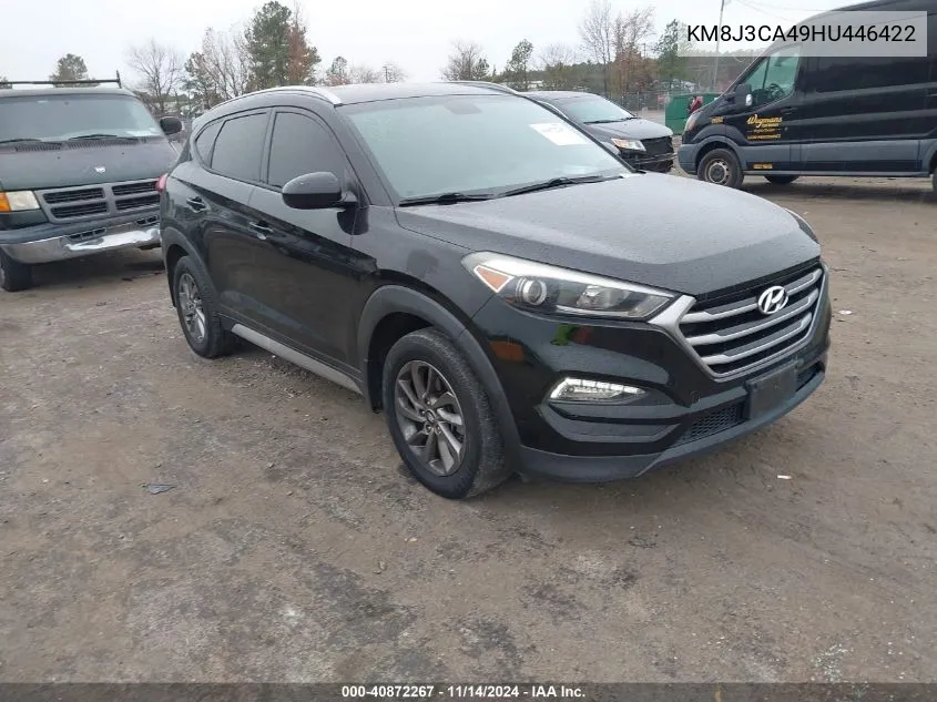 2017 Hyundai Tucson Se VIN: KM8J3CA49HU446422 Lot: 40872267