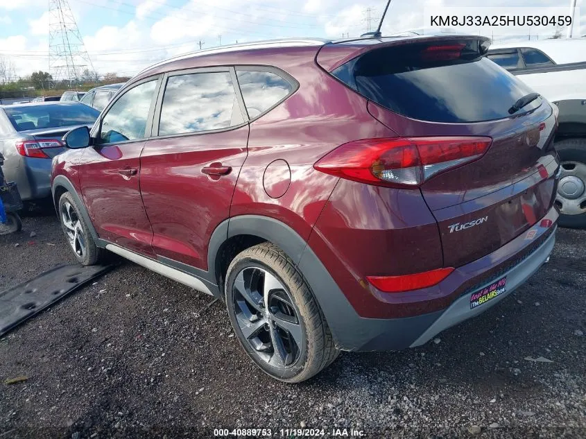 2017 Hyundai Tucson Sport VIN: KM8J33A25HU530459 Lot: 40889753