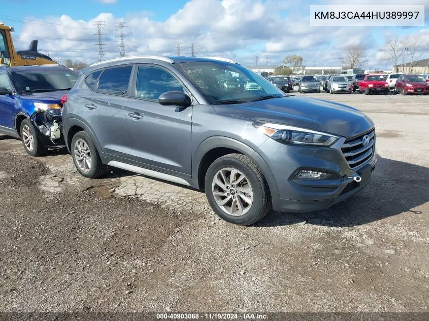 2017 Hyundai Tucson Se VIN: KM8J3CA44HU389997 Lot: 40903068