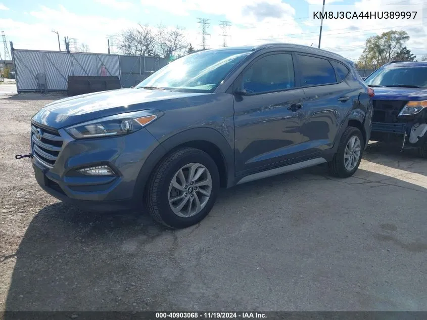 2017 Hyundai Tucson Se VIN: KM8J3CA44HU389997 Lot: 40903068