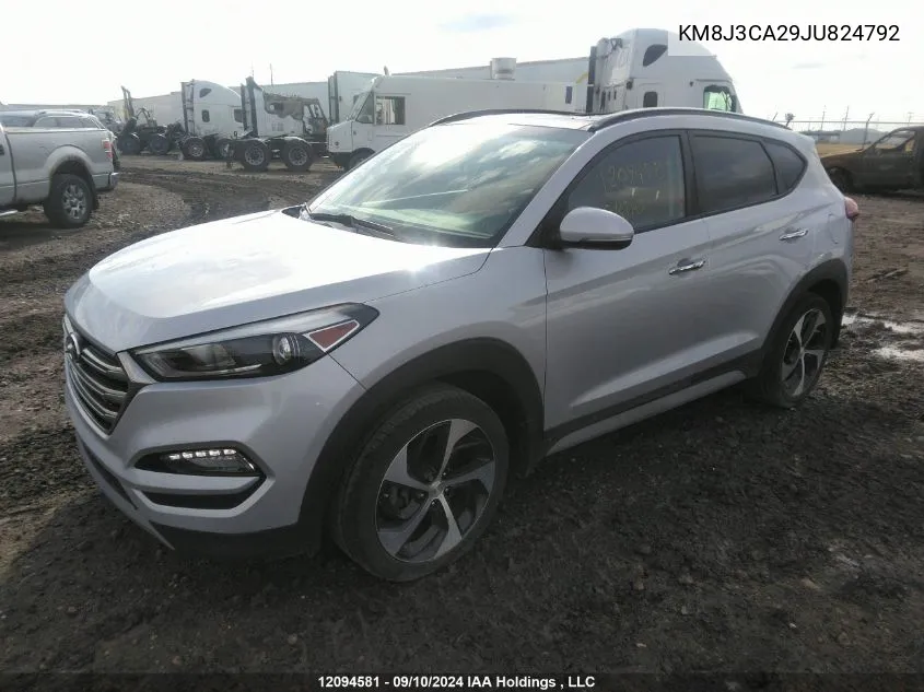 2018 Hyundai Tucson Limited/Sport And Eco/Se VIN: KM8J3CA29JU824792 Lot: 12094581