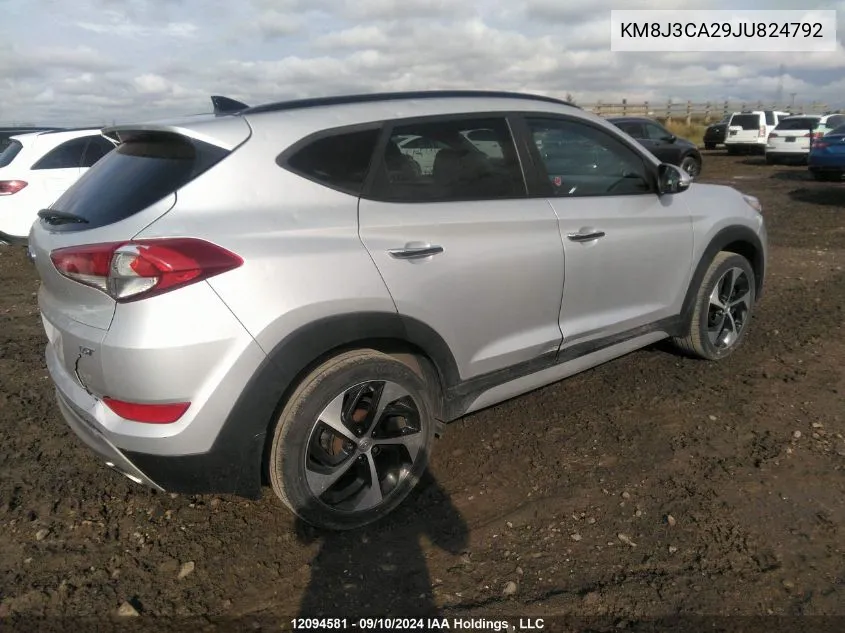 2018 Hyundai Tucson Limited/Sport And Eco/Se VIN: KM8J3CA29JU824792 Lot: 12094581