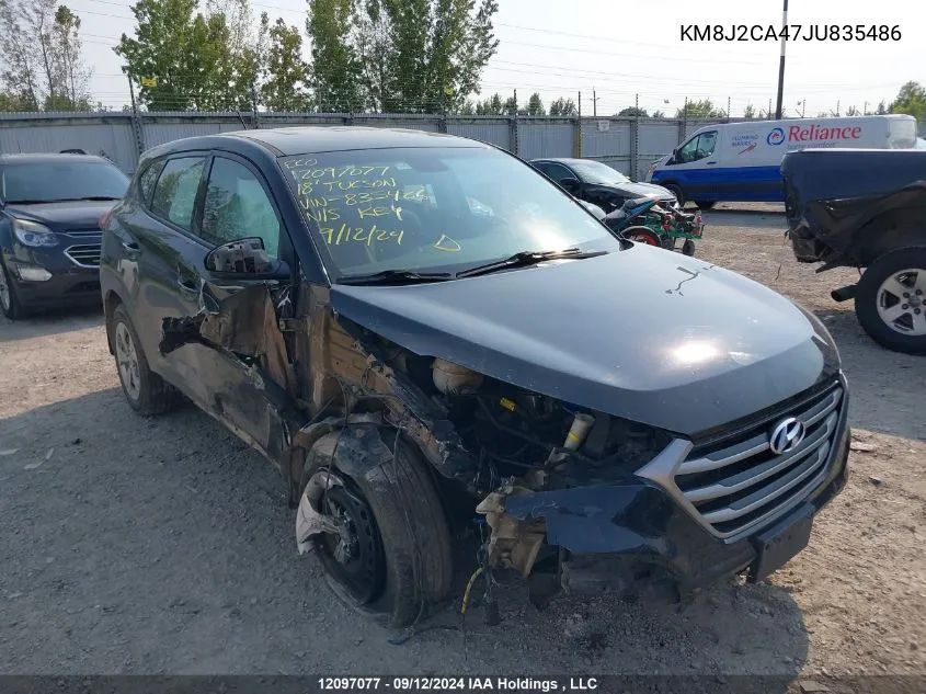 2018 Hyundai Tucson Base 2.0L VIN: KM8J2CA47JU835486 Lot: 12097077