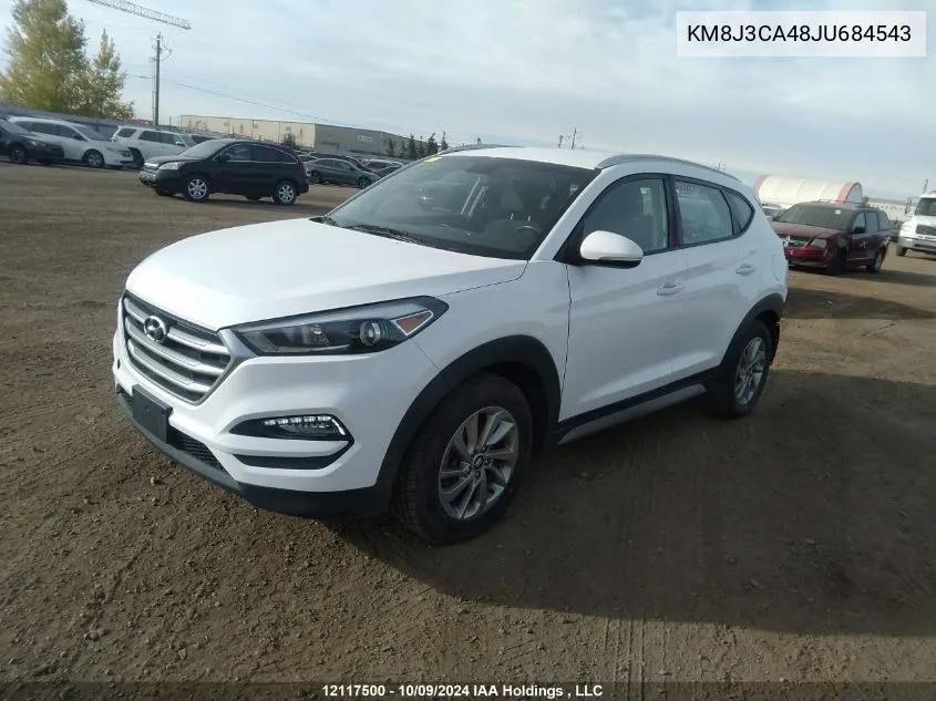 2018 Hyundai Tucson Limited/Sport And Eco/Se VIN: KM8J3CA48JU684543 Lot: 12117500