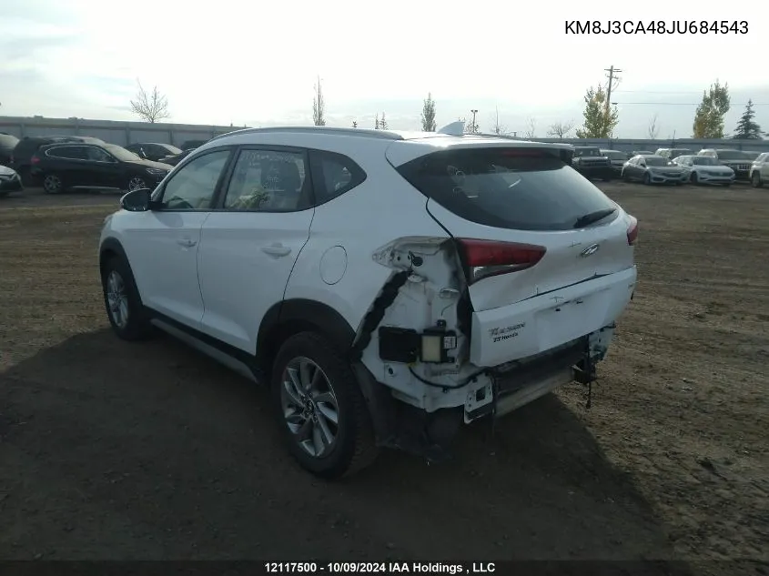 2018 Hyundai Tucson Limited/Sport And Eco/Se VIN: KM8J3CA48JU684543 Lot: 12117500