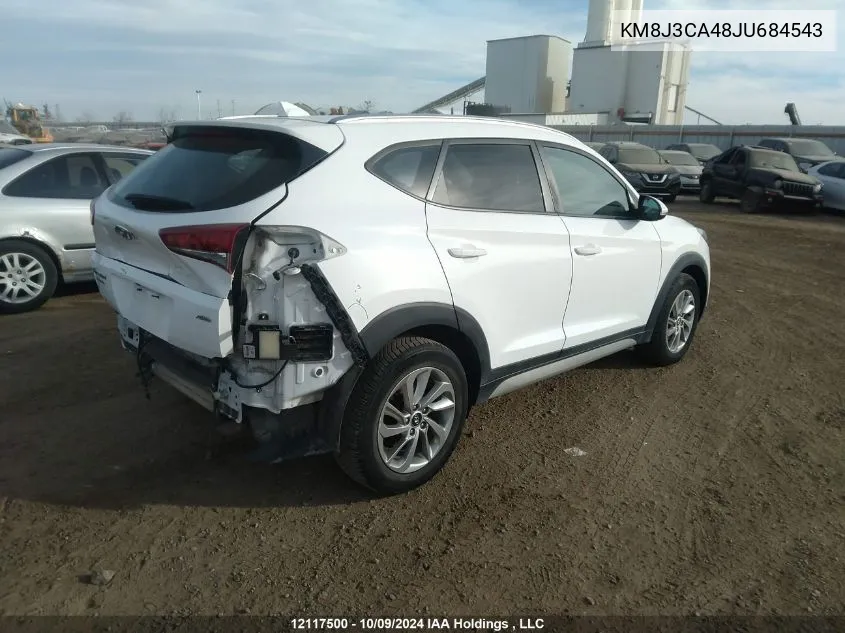 2018 Hyundai Tucson Limited/Sport And Eco/Se VIN: KM8J3CA48JU684543 Lot: 12117500