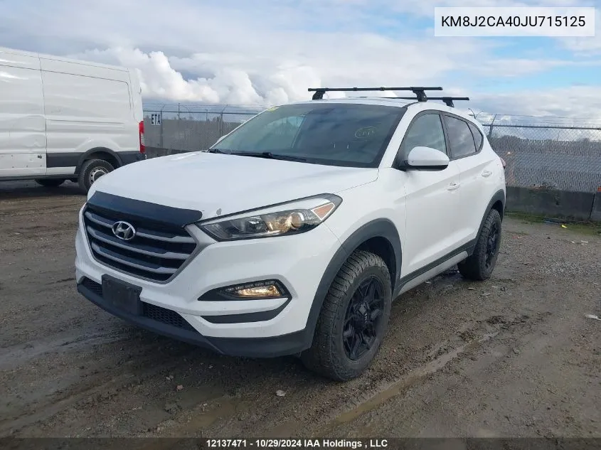 2018 Hyundai Tucson Se VIN: KM8J2CA40JU715125 Lot: 12137471