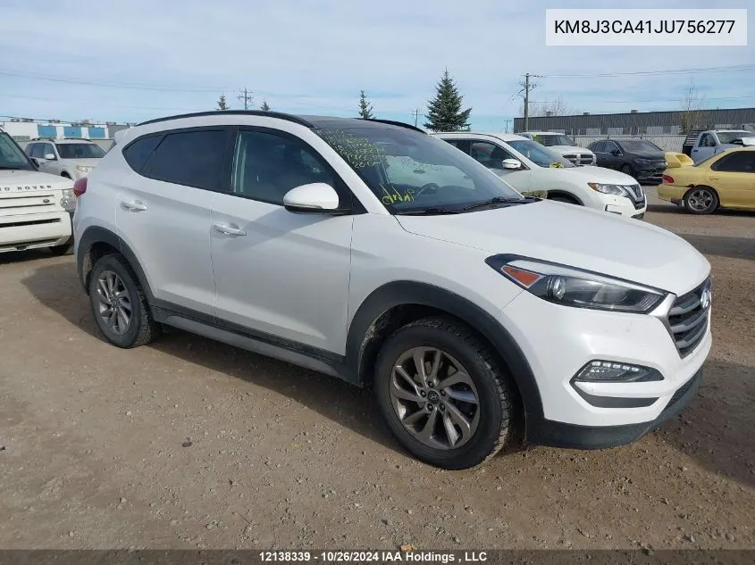 2018 Hyundai Tucson Limited/Sport And Eco/Se VIN: KM8J3CA41JU756277 Lot: 12138339