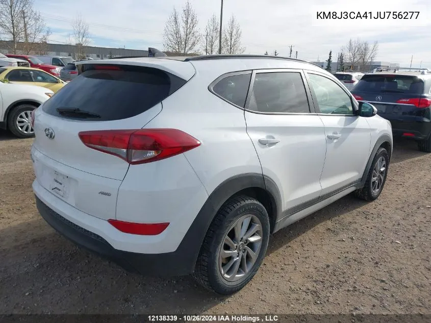 2018 Hyundai Tucson Limited/Sport And Eco/Se VIN: KM8J3CA41JU756277 Lot: 12138339