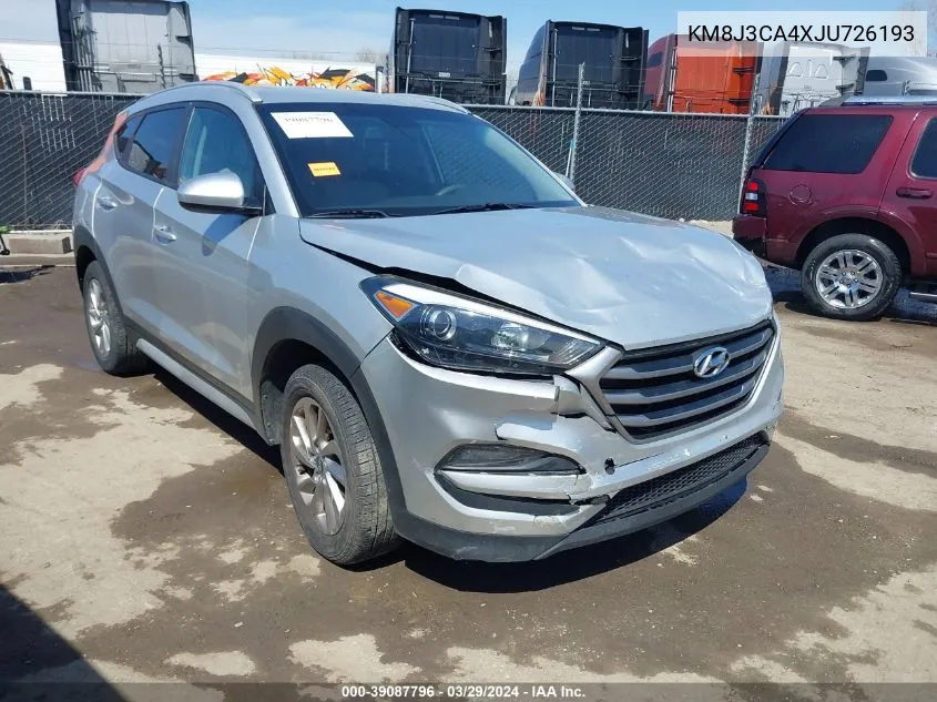 2018 Hyundai Tucson Sel VIN: KM8J3CA4XJU726193 Lot: 39087796