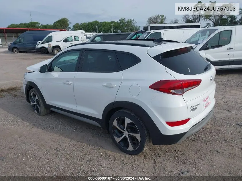 2018 Hyundai Tucson Value VIN: KM8J3CA24JU757003 Lot: 39509167