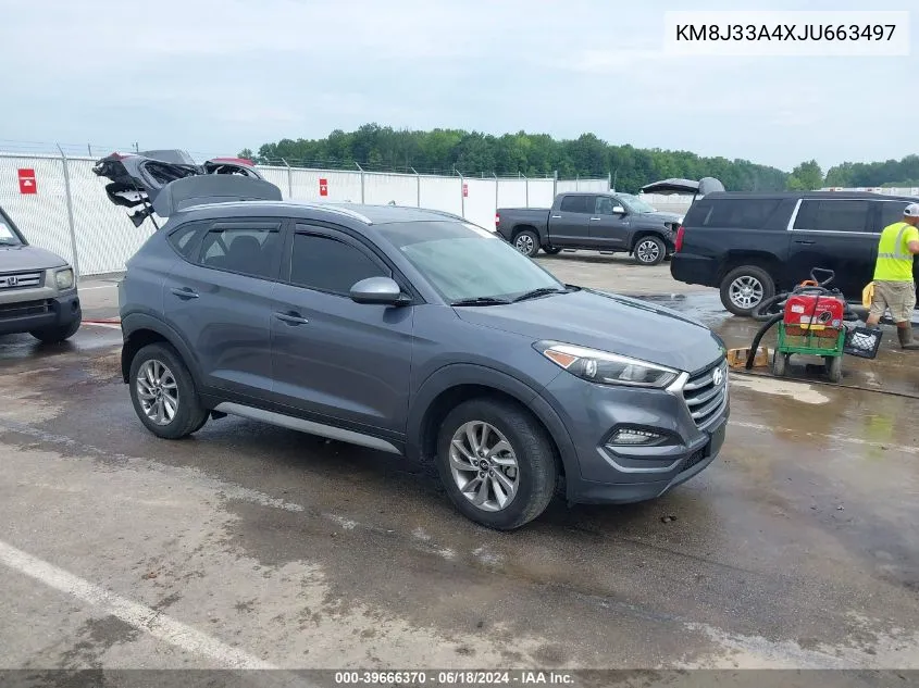 2018 Hyundai Tucson Sel VIN: KM8J33A4XJU663497 Lot: 39666370