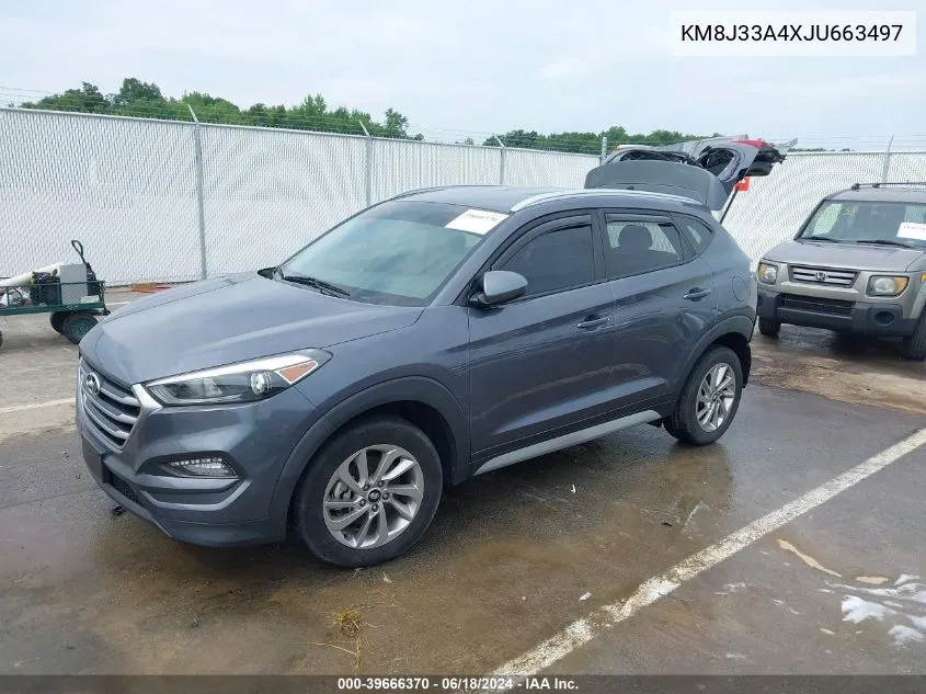 2018 Hyundai Tucson Sel VIN: KM8J33A4XJU663497 Lot: 39666370