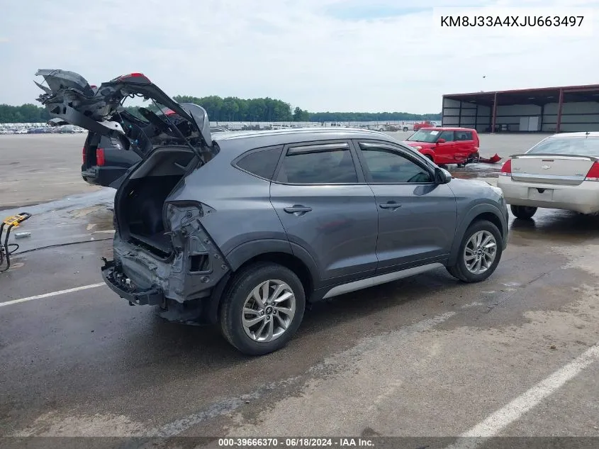 2018 Hyundai Tucson Sel VIN: KM8J33A4XJU663497 Lot: 39666370