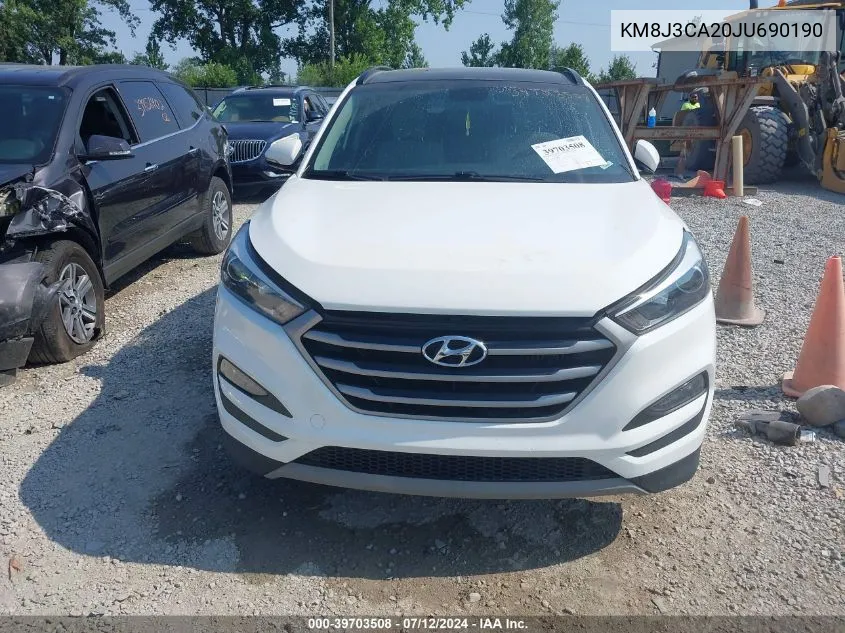 2018 Hyundai Tucson Value VIN: KM8J3CA20JU690190 Lot: 39703508