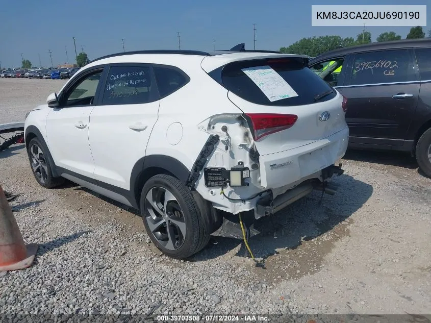 2018 Hyundai Tucson Value VIN: KM8J3CA20JU690190 Lot: 39703508