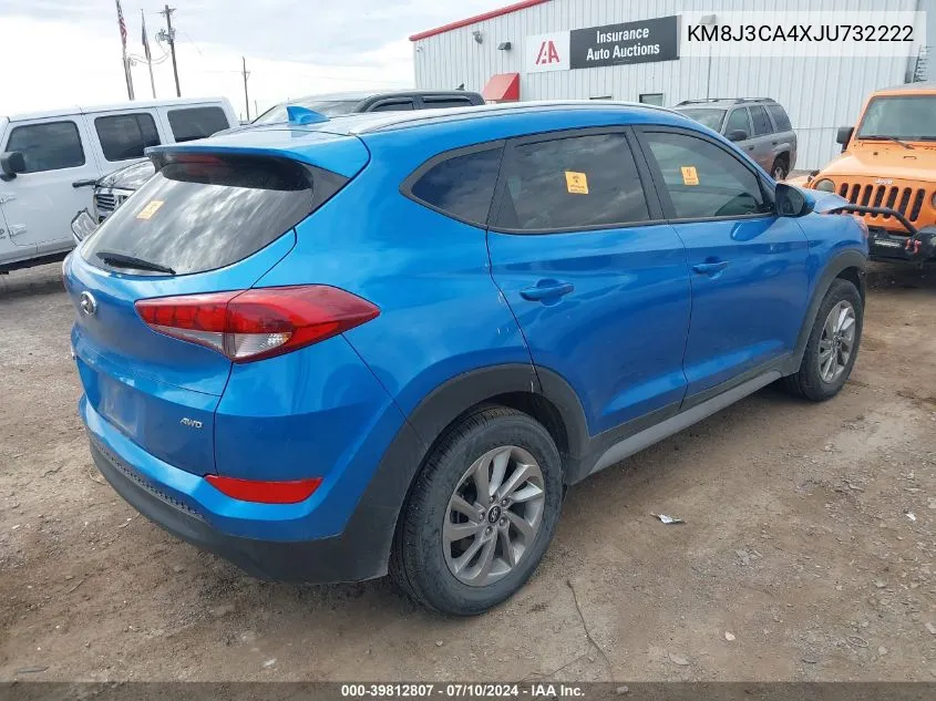 2018 Hyundai Tucson Sel VIN: KM8J3CA4XJU732222 Lot: 39812807