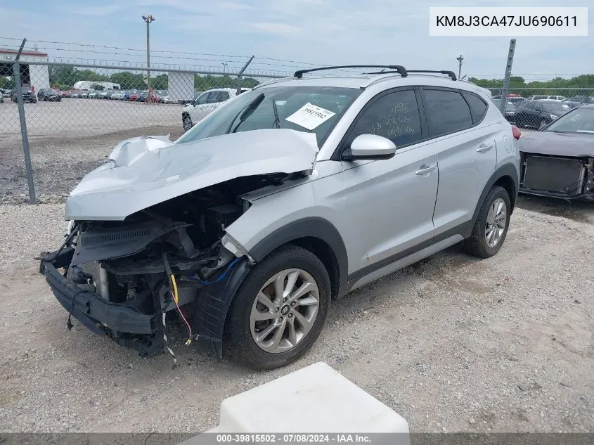 2018 Hyundai Tucson Sel VIN: KM8J3CA47JU690611 Lot: 39815502