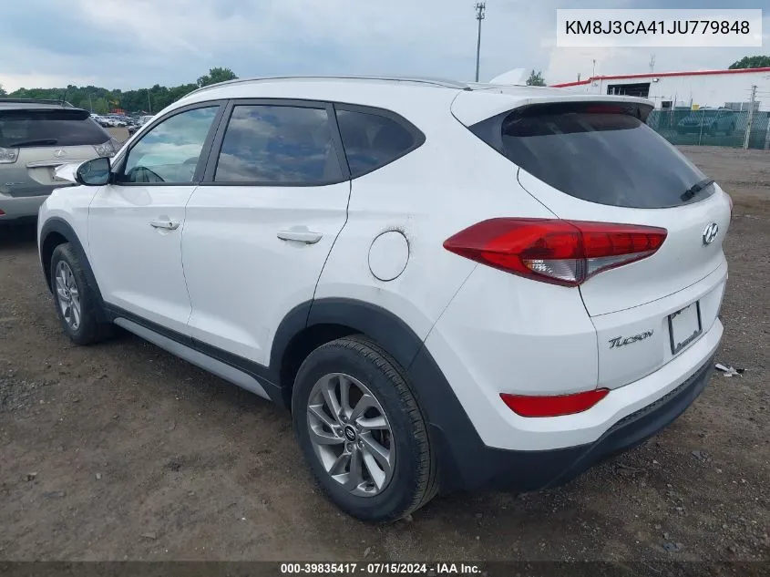 2018 Hyundai Tucson Sel VIN: KM8J3CA41JU779848 Lot: 39835417