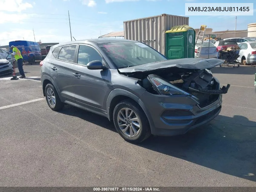 2018 Hyundai Tucson Se VIN: KM8J23A48JU811455 Lot: 39870877