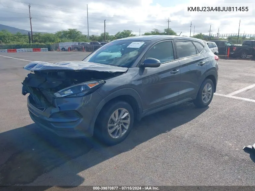 2018 Hyundai Tucson Se VIN: KM8J23A48JU811455 Lot: 39870877